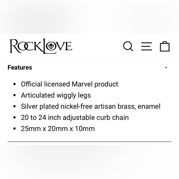 Marvel X RockLove DeadPool dead pool unicorn Necklace NWT pouch not included - Picture 5 of 8